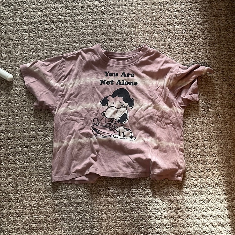 Snoopy cropped tie dye shirt
